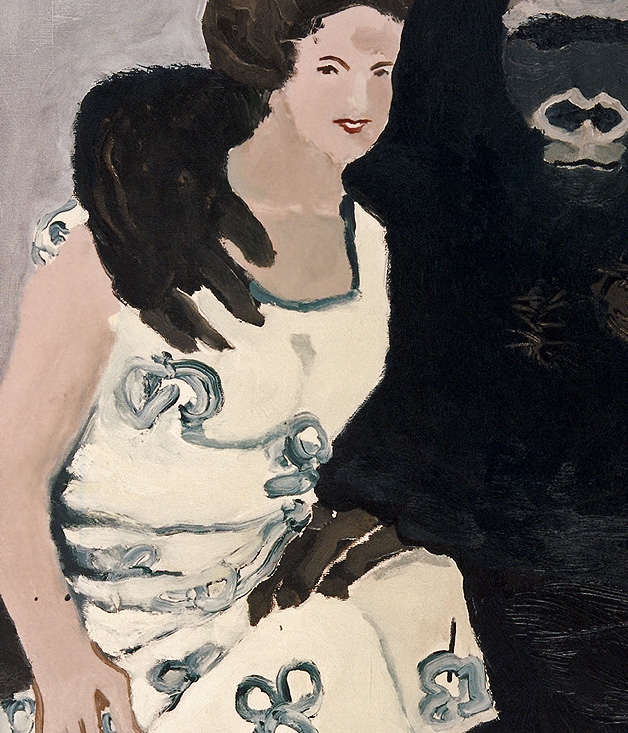 Dame und Gorilla (Detail)